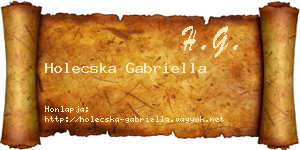 Holecska Gabriella névjegykártya
