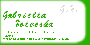 gabriella holecska business card